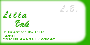 lilla bak business card